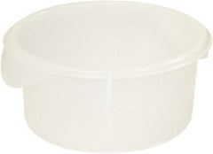 Rubbermaid - Round, White Polyethylene Food Storage Container - 10.6" High x 10" Wide - Top Tool & Supply