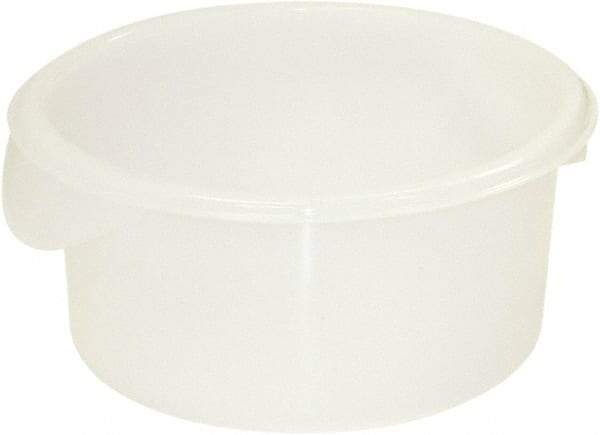 Rubbermaid - Round, White Polyethylene Food Storage Container - 7.6" High x 10" Wide - Top Tool & Supply