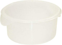 Rubbermaid - Round, White Polyethylene Food Storage Container - 7.6" High x 10" Wide - Top Tool & Supply