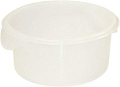 Rubbermaid - Round, White Polypropylene & Polyethylene Food Storage Container - 7.8" High x 8-1/2" Wide - Top Tool & Supply