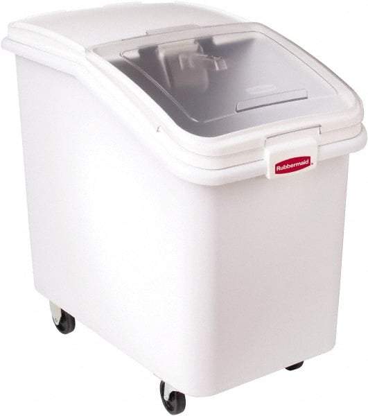 Rubbermaid - Rectangular, White Polypropylene Food Bin - 28" High x 18" Wide x 29.8" Long - Top Tool & Supply