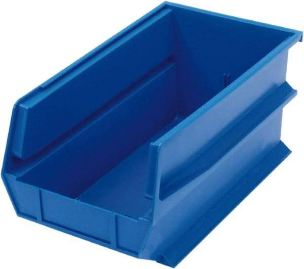 Triton - 14-3/4" Deep, Blue Polypropylene Hopper Stacking Bin - 7" High x 8-1/4" Wide x 14-3/4" Long - Top Tool & Supply