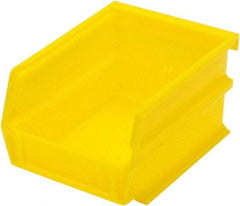 Triton - 5-3/8" Deep, Yellow Polypropylene Hopper Stacking Bin - 3" High x 4-1/8" Wide x 5-3/8" Long - Top Tool & Supply