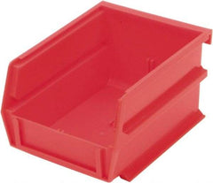 Triton - 5-3/8" Deep, Red Polypropylene Hopper Stacking Bin - 3" High x 4-1/8" Wide x 5-3/8" Long - Top Tool & Supply