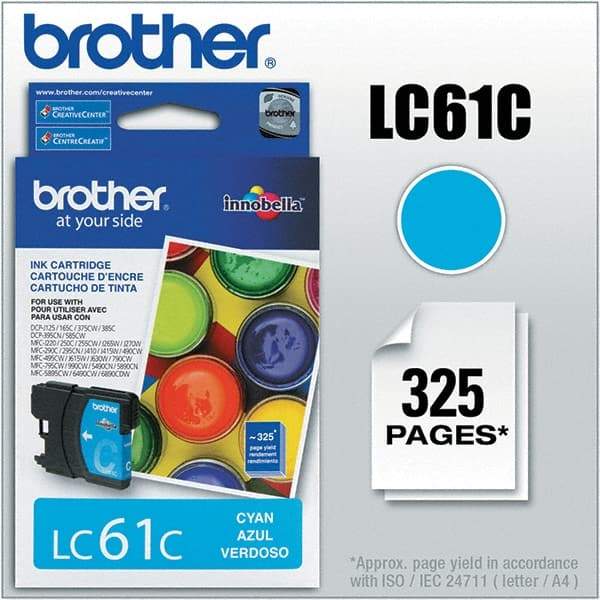 Brother - Cyan Ink Cartridge - Use with Brother DCP-J140W, 165C, 375CW, 385C, 395CN, 585CW, MFC-250C, 255CW, 290C, 295CN, 490CW, 495CW, J615W, 775CW, 790CW, 795CW, 990CW - Top Tool & Supply