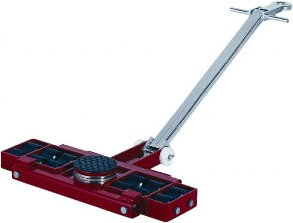 GKS - 19,800 Lb Capacity Steel Machine Dolly - 33.1" Long x 23" Wide x 4.3" High, 3.3" Wheels - Top Tool & Supply