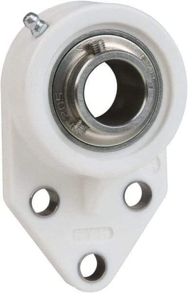 Value Collection - 3/4" ID, 4-1/4" OAL x 1-5/16" OAH 3 Bolt Flange Mounted Bearing - 1,495 Lb Static Cap, 2,877 Lb Dyn Cap, 1-1/2" Btw Mnt Hole Ctrs, 39/64" Base-to-Ctr Ht, Thermoplastic - Top Tool & Supply