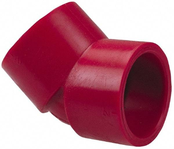 NIBCO - 1-1/2" PVDF Plastic Pipe 45° Elbow - Schedule 80, S x S End Connections - Top Tool & Supply