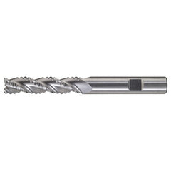 ‎5/8″ × 5/8″ × 2-1/4″ × 5″ RHS / RHC Solid Carbide 3-Flute Square End High-Performance Roughing End Mill - Bright - Exact Industrial Supply