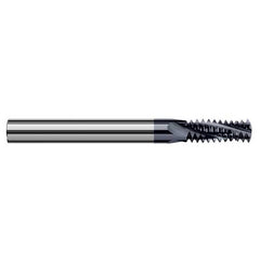 ‎0.4700″ Cutter Diameter × 1.2500″ (1-1/4″) Length of Cut Carbide Multi-Form 5/8″-11 Thread Milling Cutter, 4 Flutes, AlTiN Coated - Exact Industrial Supply