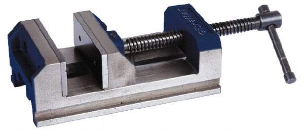 Gibraltar - 6" Jaw Opening Capacity x 2" Throat Depth, Horizontal Drill Press Vise - 6" Wide x 2" High Jaw, Stationary Base, Standard Speed, 11-15/16" OAL x 3-1/2" Overall Height - Top Tool & Supply