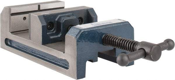 Gibraltar - 4" Jaw Opening Capacity x 1-1/2" Throat Depth, Horizontal Drill Press Vise - 4" Wide Jaw, Stationary Base, Standard Speed, 7-5/16" OAL x 2-11/16" Overall Height - Top Tool & Supply