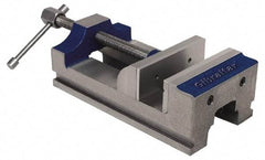 Gibraltar - 3" Jaw Opening Capacity x 1-3/4" Throat Depth, Horizontal Drill Press Vise - 3" Wide Jaw, Stationary Base, Standard Speed, 7-1/2" OAL, Cast Iron - Top Tool & Supply