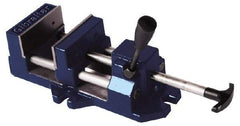 Gibraltar - 4" Jaw Opening Capacity x 1-3/8" Throat Depth, Horizontal Drill Press Vise - 4" Wide Jaw, Stationary Base, Standard Speed, 11-3/16" OAL x 3.719" Overall Height, Cast Iron - Top Tool & Supply