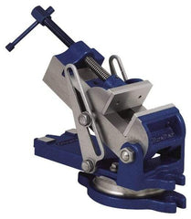 Gibraltar - 4" Jaw Width, 4" Jaw Opening Capacity, Angle Swivel Machine Vise - Manual Operation, 1 Station, 12-1/4" Long x 5-15/16" High x 1-3/4" Deep, 1-3/4" Jaw Height - Top Tool & Supply