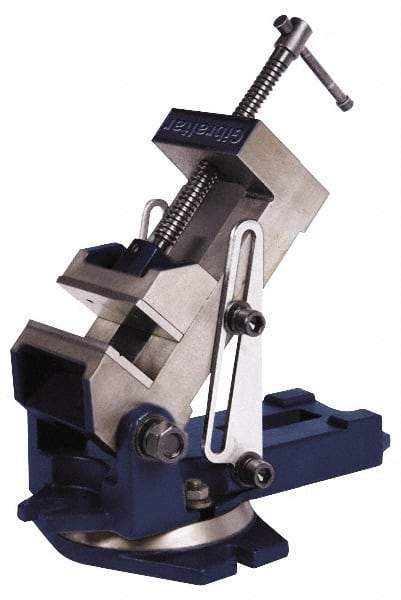 Gibraltar - 4" Jaw Width, 4" Jaw Opening Capacity, Angle Swivel Machine Vise - Manual Operation, 1 Station, 12" Long x 6-1/4" High x 1-1/8" Deep, 1-1/8" Jaw Height - Top Tool & Supply