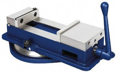 Gibraltar - 6" Jaw Width, 8-3/4" Jaw Opening Capacity, Horizontal Swivel Machine Vise - Manual Operation, 1 Station, 19-1/2" Long x 6-1/4" High x 1-5/8" Deep, 1-5/8" Jaw Height - Top Tool & Supply