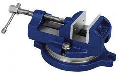 Gibraltar - 6" Jaw Width, 6" Jaw Opening Capacity, Horizontal Swivel Machine Vise - Manual Operation, 1 Station, 14-1/2" Long x 5-1/2" High x 2" Deep, 2" Jaw Height - Top Tool & Supply