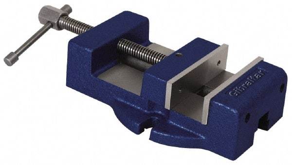 Gibraltar - 4-1/2" Jaw Width, 4" Jaw Opening Capacity, Horizontal Stationary Machine Vise - Manual Operation, 1 Station, 11-1/2" Long x 2-3/8" High x 1-1/4" Deep, 1-1/4" Jaw Height - Top Tool & Supply