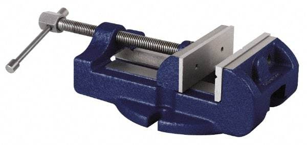 Gibraltar - 6" Jaw Width, 6" Jaw Opening Capacity, Horizontal Stationary Machine Vise - Manual Operation, 1 Station, 14-1/2" Long x 3-7/8" High x 2" Deep, 2" Jaw Height - Top Tool & Supply