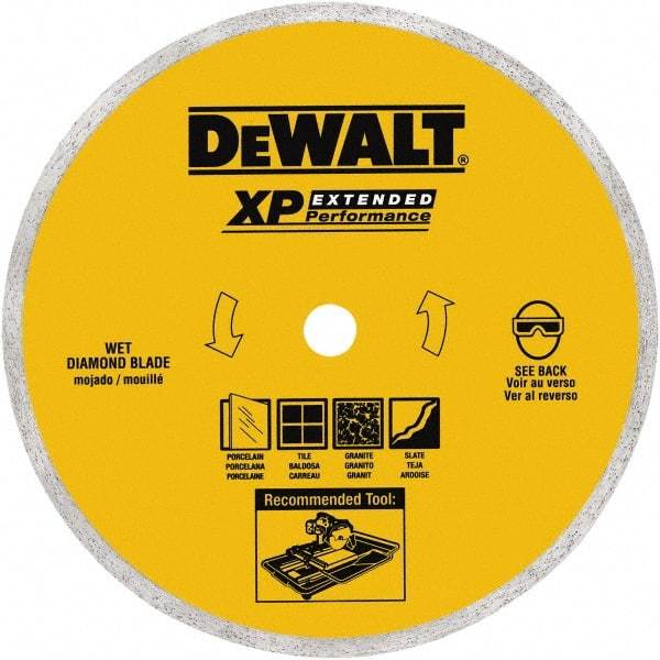 DeWALT - 8" Diam, 5/8" Arbor Hole Diam, Wet & Dry Cut Saw Blade - Diamond-Tipped, Standard Round Arbor - Top Tool & Supply