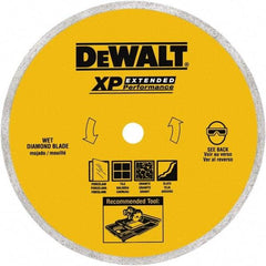 DeWALT - 8" Diam, 5/8" Arbor Hole Diam, Wet & Dry Cut Saw Blade - Diamond-Tipped, Standard Round Arbor - Top Tool & Supply