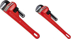 Paramount - 2 Piece, 0" to 1" & 0" to 2", Straight Pipe Wrench Set - Inch Measurement Standard - Top Tool & Supply