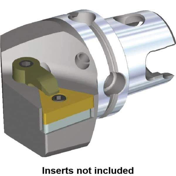 Kennametal - Right Hand Cut, Size KM40, TN.. Insert Compatiblity, Modular Turning & Profiling Cutting Unit Head - 27mm Ctr to Cutting Edge, 40mm Head Length, Through Coolant, Series M-Clamping - Top Tool & Supply