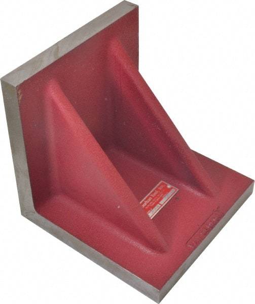 Suburban Tool - 8" Wide x 8" Deep x 8" High Cast Iron Machined Angle Plate - Standard Plate, Flat Surface, Double Web, 7/8" Thick, Single Plate - Top Tool & Supply