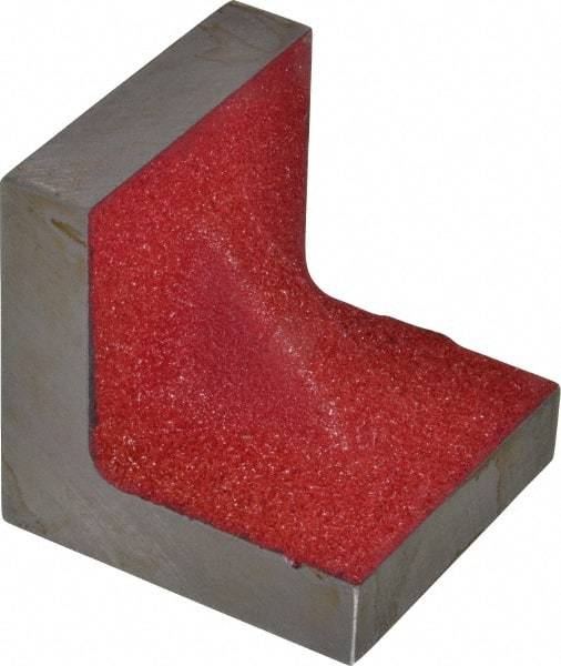 Suburban Tool - 2" Wide x 2" Deep x 2" High Cast Iron Precision-Ground Angle Plate - Standard Plate, Flat Surface, Single Web, 1/2" Thick, Single Plate - Top Tool & Supply