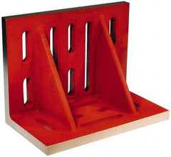 Suburban Tool - 12" Wide x 8" Deep x 9" High Cast Iron Machined Angle Plate - Standard Plate, Through-Slots on Surface, Double Web, 1" Thick, Single Plate - Top Tool & Supply