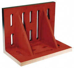 Suburban Tool - 18" Wide x 24" Deep x 30" High Cast Iron Machined Angle Plate - Slotted Plate, Through-Slots on Surface, Double Web, 1-3/4" Thick, Single Plate - Top Tool & Supply