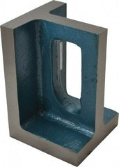 Interstate - 1 Hole, 6" High x 4" Wide x 4" Deep, Right Angle Iron - Semi-Steel, Machined, Parallel to within 0.003" per 6", Square to within 0.004" per 6" - Top Tool & Supply