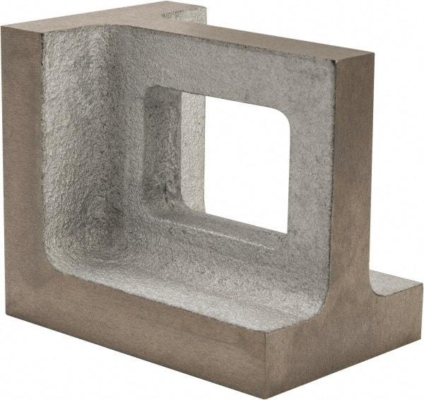 Interstate - 1 Hole, 6" High x 4" Wide x 5" Deep, Right Angle Iron - Semi-Steel, Machined, Parallel to within 0.003" per 6", Square to within 0.004" per 6" - Top Tool & Supply