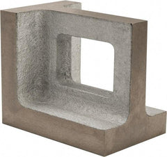 Interstate - 1 Hole, 6" High x 4" Wide x 5" Deep, Right Angle Iron - Semi-Steel, Machined, Parallel to within 0.003" per 6", Square to within 0.004" per 6" - Top Tool & Supply