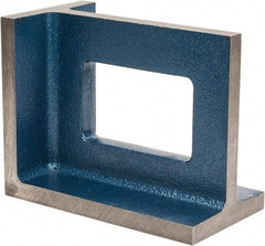 Interstate - 1 Hole, 10" High x 5-1/2" Wide x 8" Deep, Right Angle Iron - Semi-Steel, Machined, Parallel to within 0.003" per 6", Square to within 0.004" per 6" - Top Tool & Supply