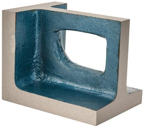 Interstate - 1 Hole, 5" High x 3-3/4" Wide x 4" Deep, Right Angle Iron - Semi-Steel, Precision Ground, Parallel & Square to within 0.0018" per 6" - Top Tool & Supply