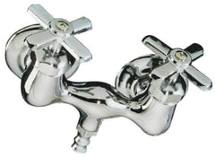 B&K Mueller - Exposed, Two Handle, Chrome Coated, Brass, Bath Faucet - Cross Handles, 3-3/8 Inch Mounting Centers, Brass Handles - Top Tool & Supply