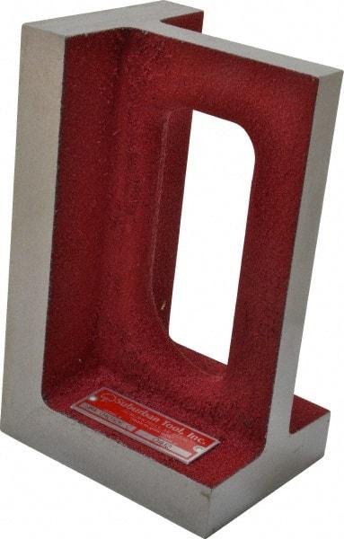 Suburban Tool - 1 Hole, 8" High x 4" Wide x 5" Deep, Right Angle Iron - Cast Iron, Precision Ground, 1" Thick, Parallel to within 0.00025" per 6", Square to within 0.0005" per 6" - Top Tool & Supply