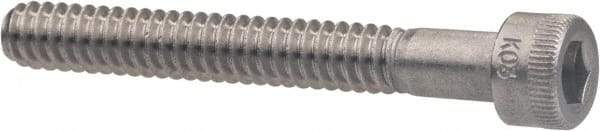 Holo-Krome - M6x1.00 Metric Coarse Hex Socket Drive, Socket Cap Screw - Grade Austenitic A4 Stainless Steel, Uncoated, Partially Threaded, 45mm Length Under Head - Top Tool & Supply