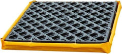 UltraTech - 6 Gal Sump, 1,500 Lb Capacity, 1 Drum, Polyethylene Spill Deck or Pallet - 24" Long x 24" Wide x 2-1/2" High, Yellow and Black, Low Profile, Inline Drum Configuration - Top Tool & Supply