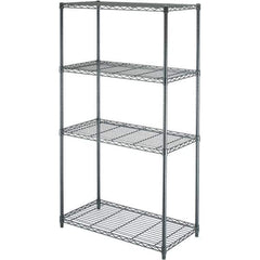 Value Collection - 4 Shelf Wire Shelving - Starter Unit - 36" Wide x 18" Deep x 63" High, - Top Tool & Supply