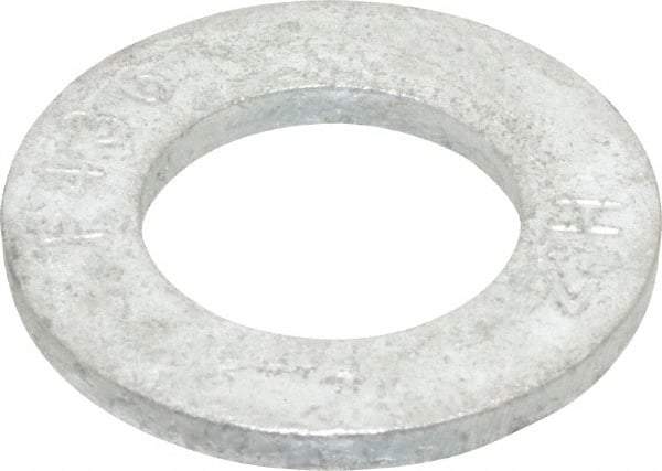 Value Collection - 3/4" Screw, Grade SAE 1035-1050 Steel Standard Flat Washer - 0.805" ID x 1-15/32" OD, 0.177" Thick, Galvanized Finish - Top Tool & Supply