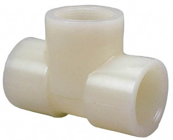 NIBCO - 1-1/2" PVDF Plastic Pipe Tee - Schedule 80, FIPT x FIPT x FIPT End Connections - Top Tool & Supply