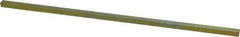 Precision Brand - 12" Long, Gold Dichromate-Plated Key Stock - Medium Carbon Steel - Top Tool & Supply