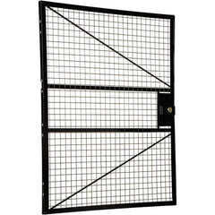 Vestil - 4' Long x 5' High, Black Hinged Door - Top Tool & Supply