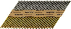 Stanley Bostitch - 12 Gauge 0.113" Shank Diam 2-3/8" Long Framing Nails for Power Nailers - Steel, Bright Finish, Ring Shank, Angled Stick Paper Tape Collation, Round Head - Top Tool & Supply