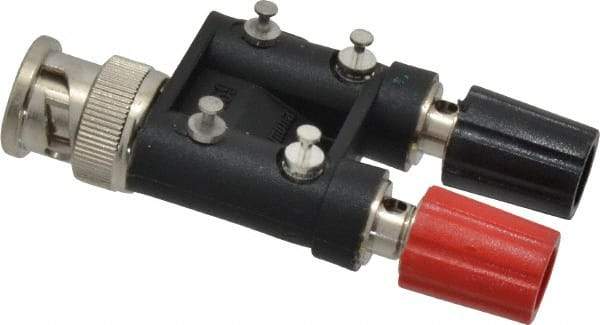 Pomona - Black Electrical Test Equipment Adapter - Use with Male BNC to Isolated Binding Posts - Top Tool & Supply