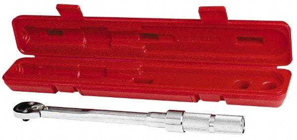 Proto - 1/2" Drive Mil Spec Micrometer Torque Wrench - 16 Ft/Lb to 80 Ft/Lb Torque, 15-1/2" OAL, Ratchet Head - Top Tool & Supply