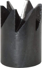 Made in USA - 90° Included Angle, 3/8-24" Hole Thread, Chamfer Edge, High Speed Steel, Outer Tube Edge Finishing Cutter - 7/8" Cutter Head Outside Diam, 1/2" Max Workpiece, 1-1/4" Long, 1/8" Threaded Hole Diam - Top Tool & Supply